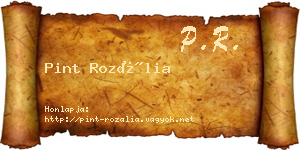 Pint Rozália névjegykártya